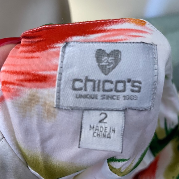 Chico’s Sequined Floral Zip Up Jacket Sz 14 NEW - Picture 5 of 8